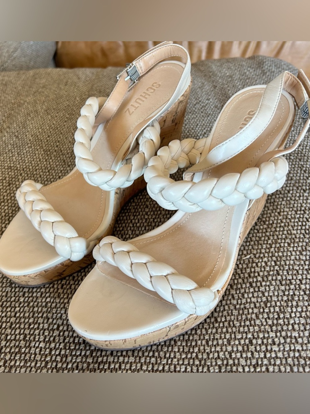 *^SCHUTZ LIKE NEW** platform wedge sandals size 10